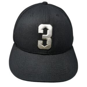 Baseballism Snapback Hat Black One Size Embroidered Logo Adjustable